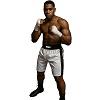 FIGHT-FIT - Short de Boxe / Blanc-Noir