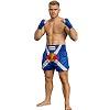 FIGHTERS - Shorts de Muay Thai / Bulls / Bleu-Blanc