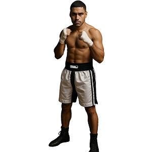 FIGHT-FIT - Short de Boxe / Noir-Blanc / Small