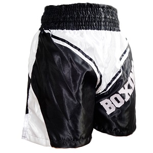 FIGHT-FIT - Pantaloncini da Boxe / Boxing / Nero-Bianco- / Medium