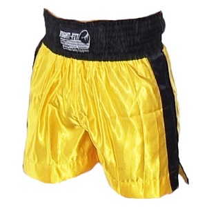FIGHT-FIT - Boxing Shorts / Yellow-Black / Medium