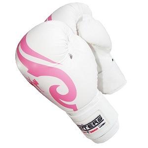 FIGHTERS - Guantes de Boxeo / Lady Style / Blanco-Rosado / 10 oz