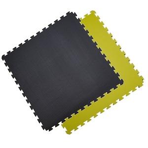 Tapis de sol en mouse / 100 x 100 x 2.0 cm / Tatami réversible puzzle / Jaune-Noir