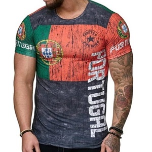 FIGHTERS - T-Shirt / Portugalo / Rosso-Verde-Nero / Large
