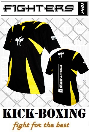 FIGHTERS - Kick-Boxing Shirt / Competition / Black / XL