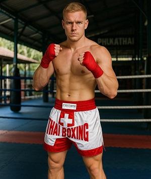 FIGHTERS - Shorts de Muay Thai / Suisse / XXL