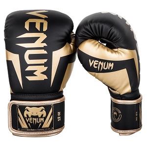 Venum - Boxing Gloves / Elite / Black-Gold / 12 Oz