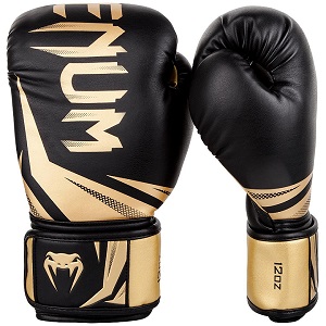 Venum - Guantes de Boxeo / Challenger 3.0 / Negro-Oro / 14 oz